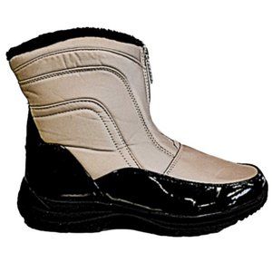 SPORTO "Reese" Champagne Waterproof Quilted Faux Fur Boots